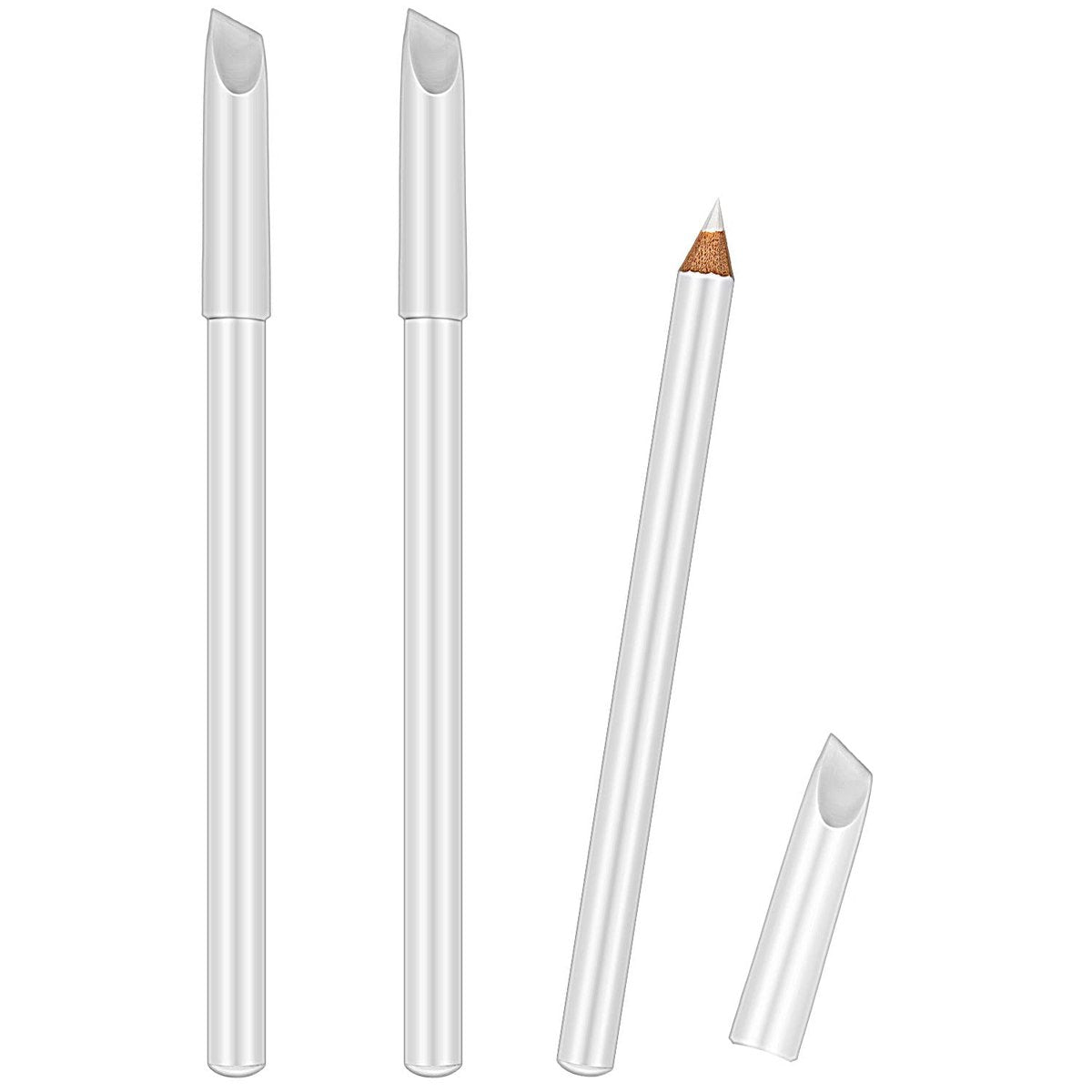 Blulu 3-teiliger weißer Nagelstift 2-in-1 Nagelweißstift French Nagelstifte mit Nagelhautschieber für DIY Nagelmaniküre