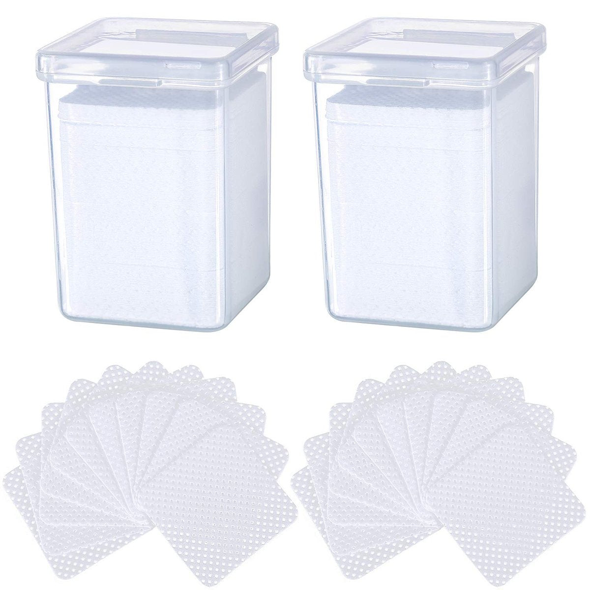 400 Stück Wimpernverlängerung Kleber Reinigungstücher – Non-Woven Reinigungspads für Wimpernkleber und Nagellack