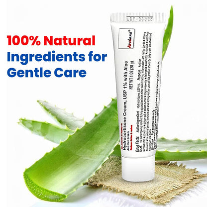 AVEDANA Hydrocortison Creme – 1 Unze Ekzem Creme mit Aloe Vera – Extra starke Anti-Juckreiz Creme – Ideal bei Ausschlag, Juckreiz, Insektenstichen, Dermatitis, Reinigungsmitteln, Schmuck