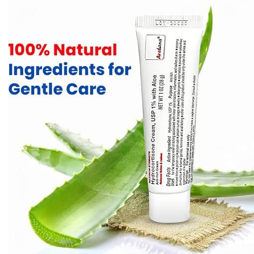 AVEDANA Hydrocortison Creme – 1 Unze Ekzem Creme mit Aloe Vera – Extra starke Anti-Juckreiz Creme – Ideal bei Ausschlag, Juckreiz, Insektenstichen, Dermatitis, Reinigungsmitteln, Schmuck