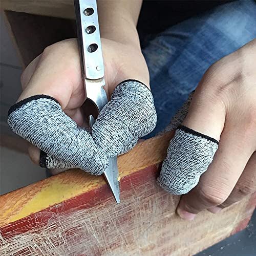 JADE KIT 12-teiliges Fingerschutz-Set – Schnittfeste Fingerlinge, Fingerkuppenschutz für Küche, Arbeit, Bildhauerei, Antirutsch, Wiederverwendbar