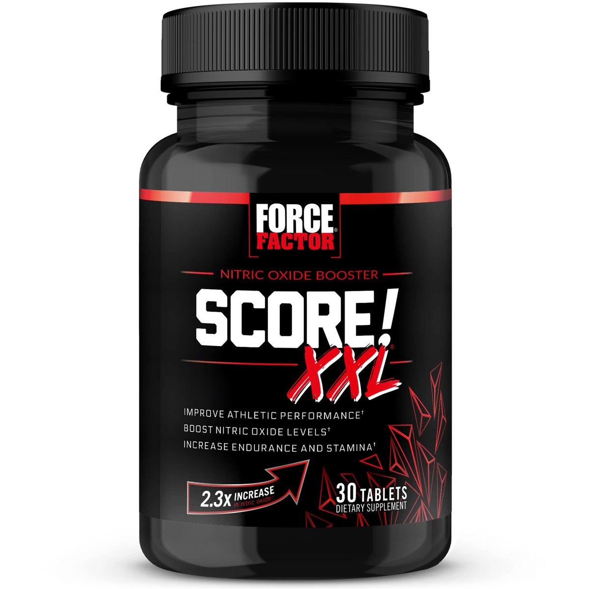 Force Factor Score! XXL Stickstoffmonoxid-Booster für Männer mit L-Citrullin, Bockshornklee, Schwarzer Maca & Tribulus Terrestris – Steigert Ausdauer, Energie und körperliche Leistungsfähigkeit, 30 Tabletten