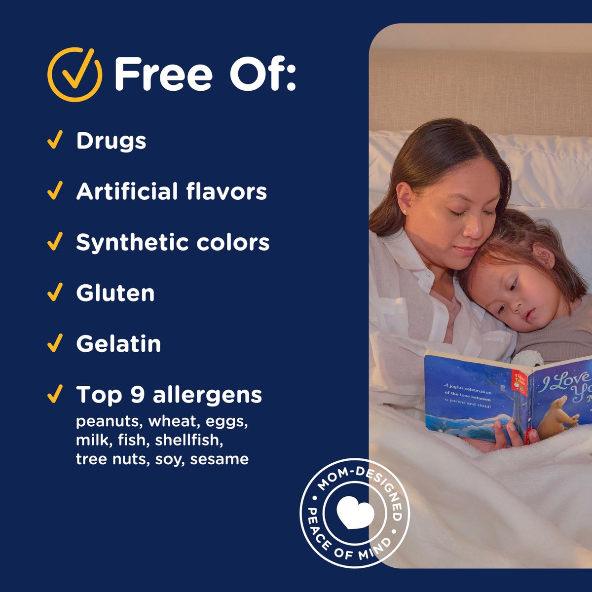 Mommy's Bliss Kids Schlaf Melatonin Gummibärchen – ohne künstliche Farbstoffe, Aromen oder Gelatine – Erdbeergeschmack – für Kinder ab 3 Jahren – 60 Stück