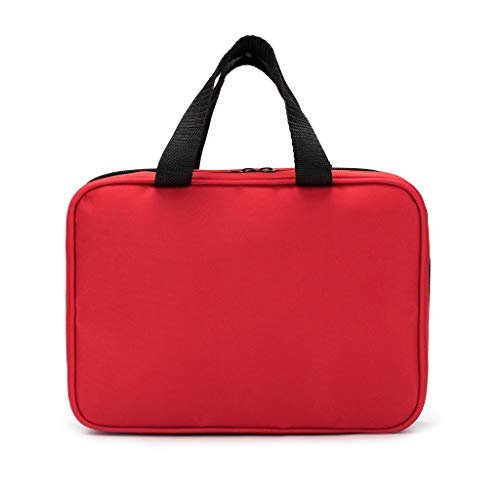 Jipemtra Erste-Hilfe-Tasche Rot mit Taschen Leerer Notfallrucksack Rettungstasche Aufbewahrung Medizin Tasche für Zuhause Auto Büro Küche Sport Outdoor
