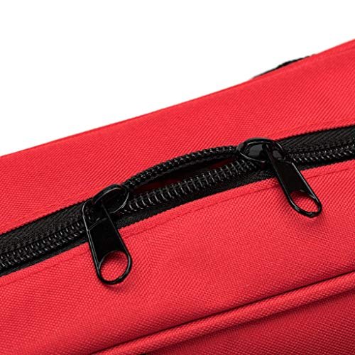 Jipemtra Erste-Hilfe-Tasche Rot mit Taschen Leerer Notfallrucksack Rettungstasche Aufbewahrung Medizin Tasche für Zuhause Auto Büro Küche Sport Outdoor