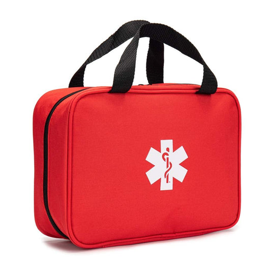 Jipemtra Erste-Hilfe-Tasche Rot mit Taschen Leerer Notfallrucksack Rettungstasche Aufbewahrung Medizin Tasche für Zuhause Auto Büro Küche Sport Outdoor