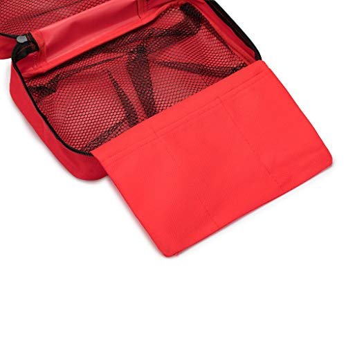 Jipemtra Erste-Hilfe-Tasche Rot mit Taschen Leerer Notfallrucksack Rettungstasche Aufbewahrung Medizin Tasche für Zuhause Auto Büro Küche Sport Outdoor