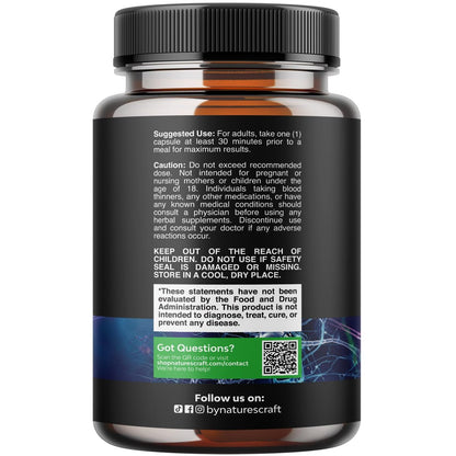 Nootropikum Gedächtnisergänzung für Gehirnunterstützung - Gedächtnispillen für Gehirnboost und natürlichen Energie-Booster - Vitamin B12 Bacopa Monnieri Rhodiola Rosea DMAE Ginkgo Biloba Phosphatidylserin - 60 Kapseln