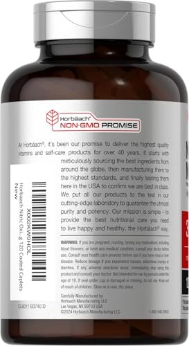 Horbäach Stickstoffmonoxid Max 3600 mg | 120 Kapseln | mit Arginin AAKG für Männer und Frauen | Vegetarisches, Nicht-GVO & Glutenfreies Pre-Workout-Supplement