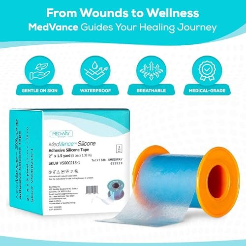 MedVance Silikonband 5 cm breit, weich mit Perforation und zuschneidbar (1 Packung, 1,4 m)