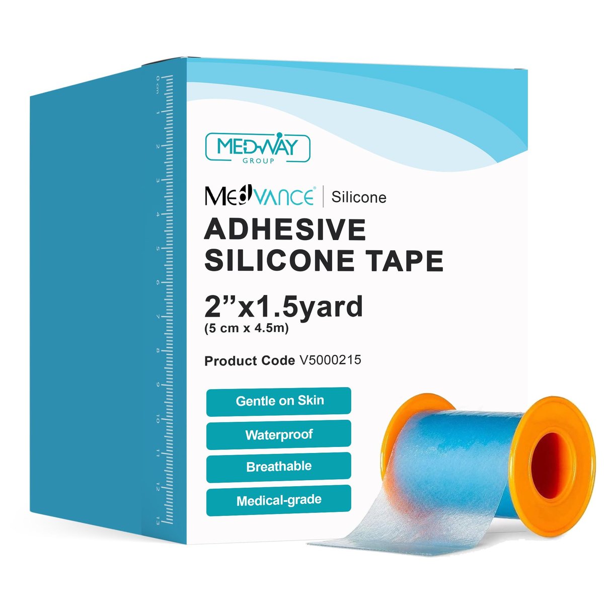 MedVance Silikonband 5 cm breit, weich mit Perforation und zuschneidbar (1 Packung, 1,4 m)
