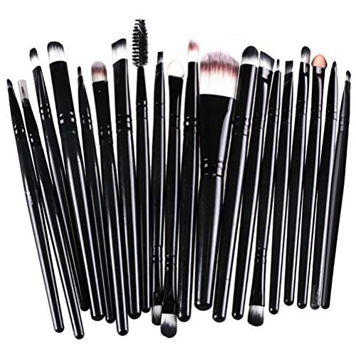 ZHIYE Make-up-Pinselset 20-teilig – Professionelle Pinsel für Foundation, Concealer, Lidschatten & mehr – Reisefreundlich in Schwarz