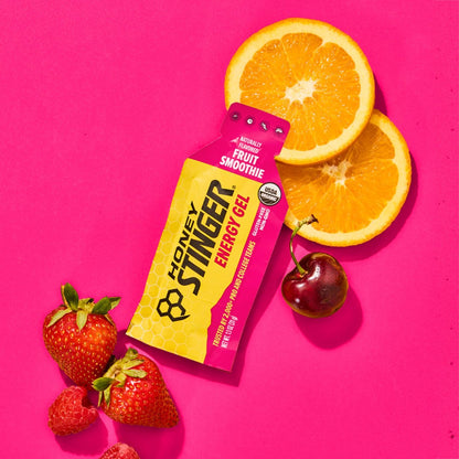 Honey Stinger Bio-Energiegel Fruit Smoothie – Glutenfrei, Koffeinfrei, 12er Pack, 13,2 Unzen – Für Sportler und Fitness