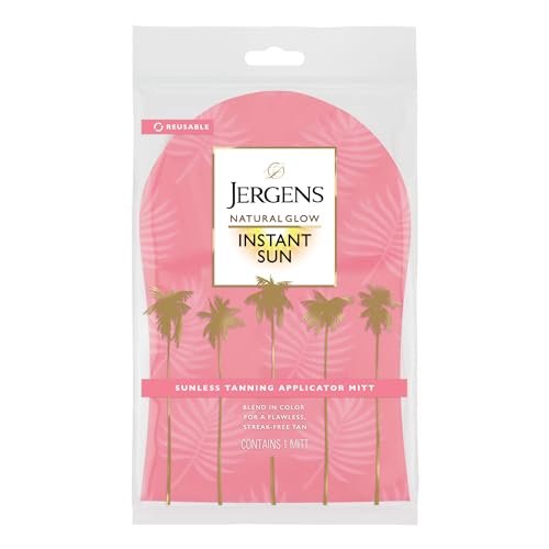 Jergens Natural Glow Applikator-Handschuh für makellose, streifenfreie Bräune – Wiederverwendbarer Bräunungs-Handschuh schützt die Hände