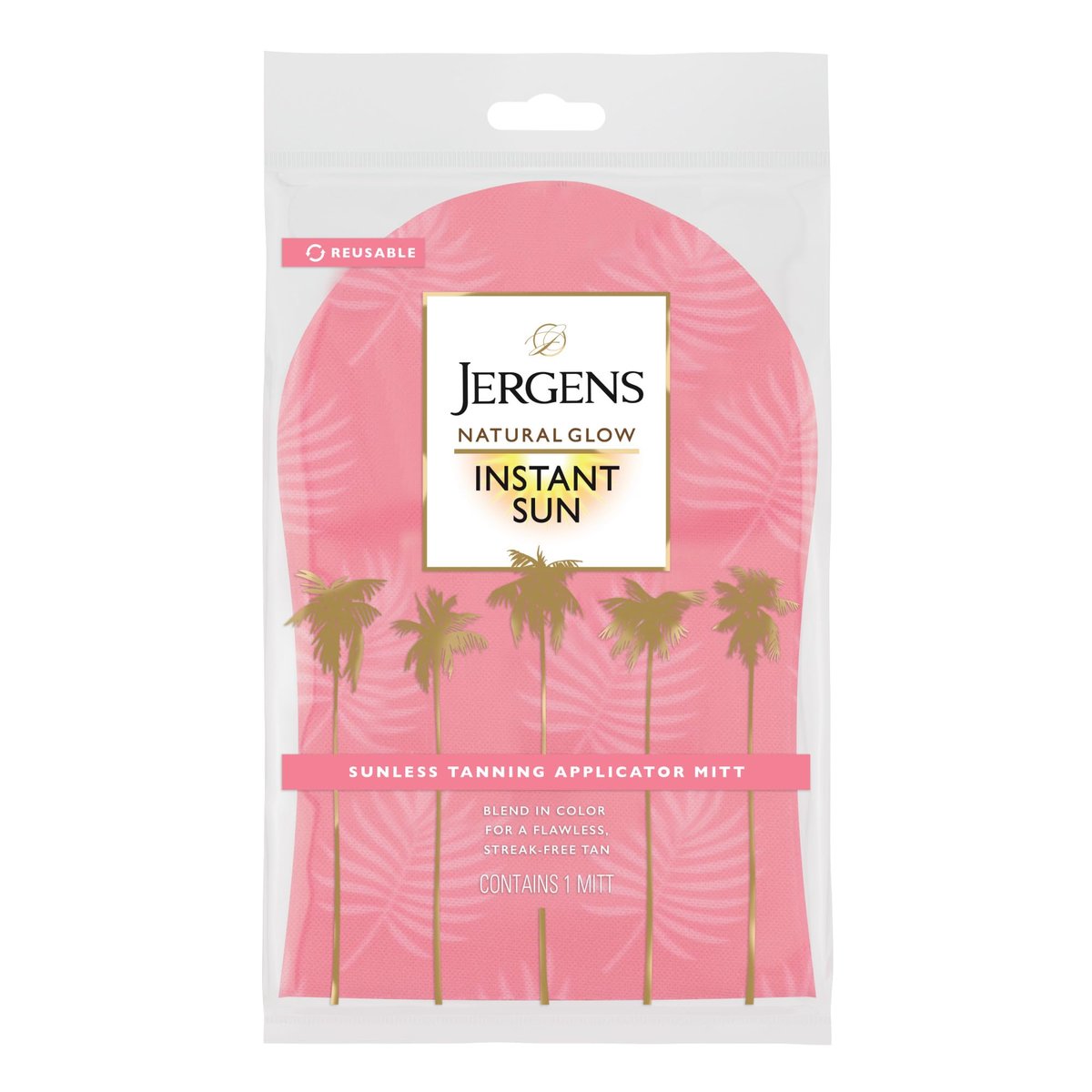 Jergens Natural Glow Applikator-Handschuh für makellose, streifenfreie Bräune – Wiederverwendbarer Bräunungs-Handschuh schützt die Hände