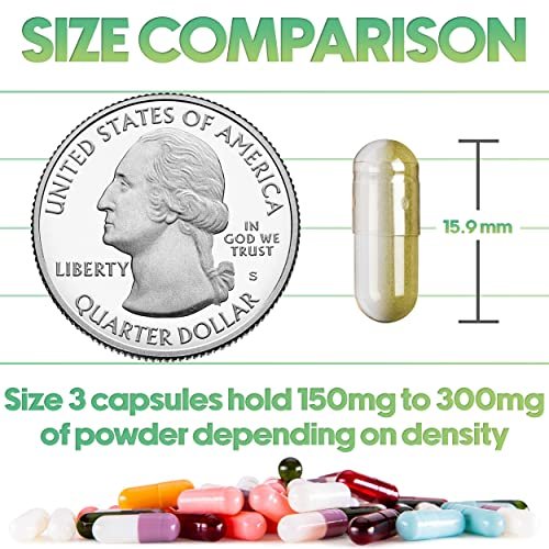 XPRS Nutra Größe 3 Leere Kapseln – 100 Stück Klare leere Gelatinekapseln – DIY Kapselbefüllung – Reine Rindergelatinekapseln für selbstgemachte Vitamine und Nahrungsergänzungsmittel