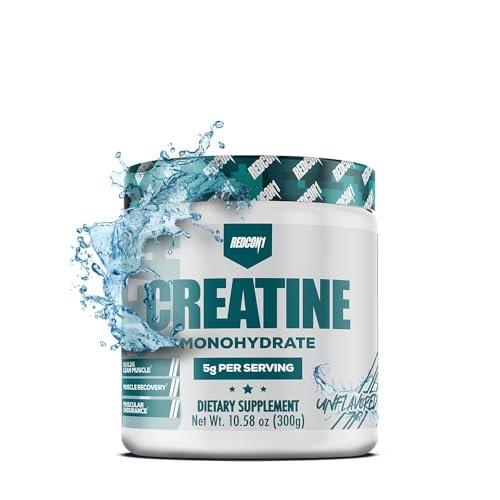 REDCON1 Kreatin Monohydrat Pulver – Keto-freundlich & vegan – Pre & Post Workout Supplement für Erholung & sportliche Leistung (60 Portionen, 300 g)