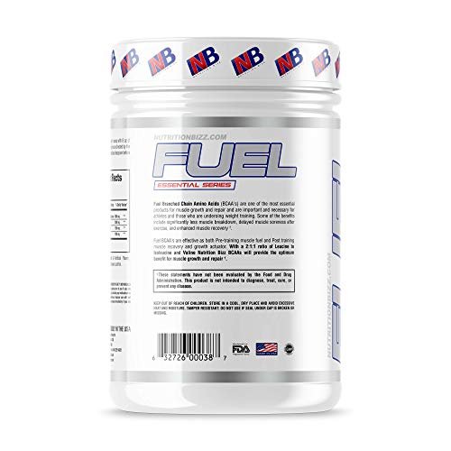 NutritionBizz BCAA Pulver – 5 g BCAAs Aminosäuren, Erholungsgetränk nach dem Training für Muskelaufbau, Regeneration und Ausdauer, 30 Portionen (Pfirsich Mango)