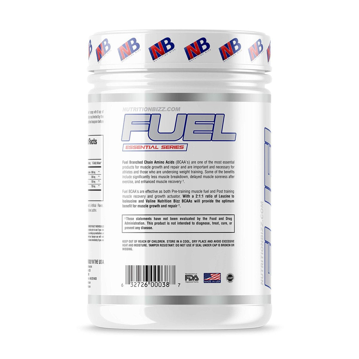 NutritionBizz BCAA Pulver – 5 g BCAAs Aminosäuren, Erholungsgetränk nach dem Training für Muskelaufbau, Regeneration und Ausdauer, 30 Portionen (Pfirsich Mango)
