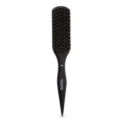 Spornette Wildleder-Toupierbürste für Frauen – Große Wonder-Bürste mit Wildschweinborsten & Tourmalin-Nylonborsten – Konischer Griff für Rückenbürsten, Kämmen und Volumen & Sleek-Backs (Schwarz)