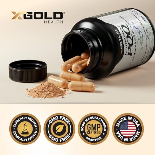 X Gold Health PQQ 20 mg, 120 Kapseln – Pyrrolochinolinchinon zur Förderung neuer Mitochondrien, glutenfrei, nicht-GVO, vegetarisch