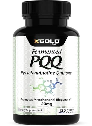 X Gold Health PQQ 20 mg, 120 Kapseln – Pyrrolochinolinchinon zur Förderung neuer Mitochondrien, glutenfrei, nicht-GVO, vegetarisch