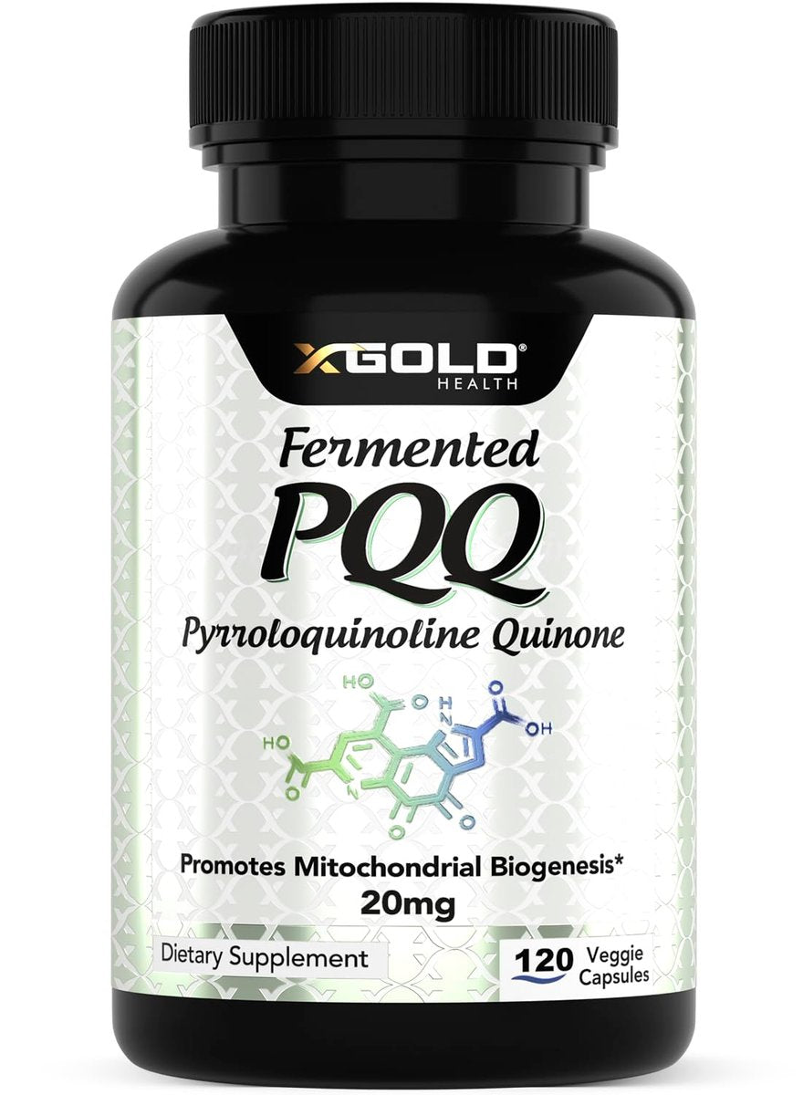 X Gold Health PQQ 20 mg, 120 Kapseln – Pyrrolochinolinchinon zur Förderung neuer Mitochondrien, glutenfrei, nicht-GVO, vegetarisch