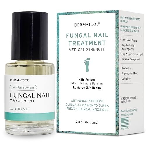 DERMATOOL Nagelpilz Behandlung Extra Stark – Antimykotische Lösung gegen Nagelpilz – Repariert geschädigte, gelbe, dicke und verfärbte Nägel – Für Finger- und Zehennägel