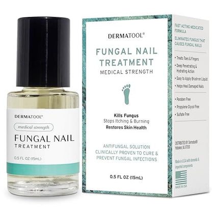 DERMATOOL Nagelpilz Behandlung Extra Stark – Antimykotische Lösung gegen Nagelpilz – Repariert geschädigte, gelbe, dicke und verfärbte Nägel – Für Finger- und Zehennägel