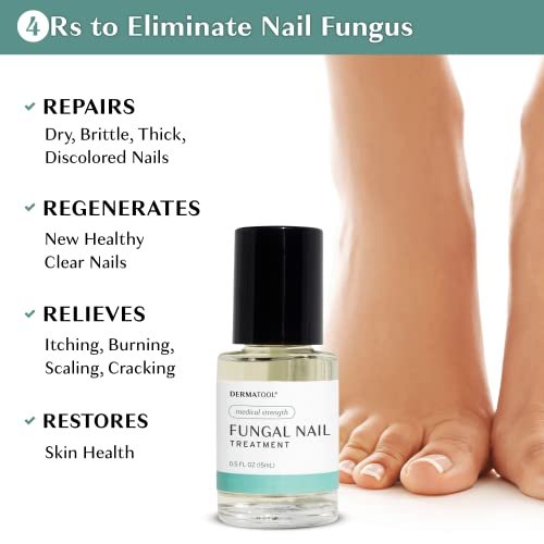 DERMATOOL Nagelpilz Behandlung Extra Stark – Antimykotische Lösung gegen Nagelpilz – Repariert geschädigte, gelbe, dicke und verfärbte Nägel – Für Finger- und Zehennägel