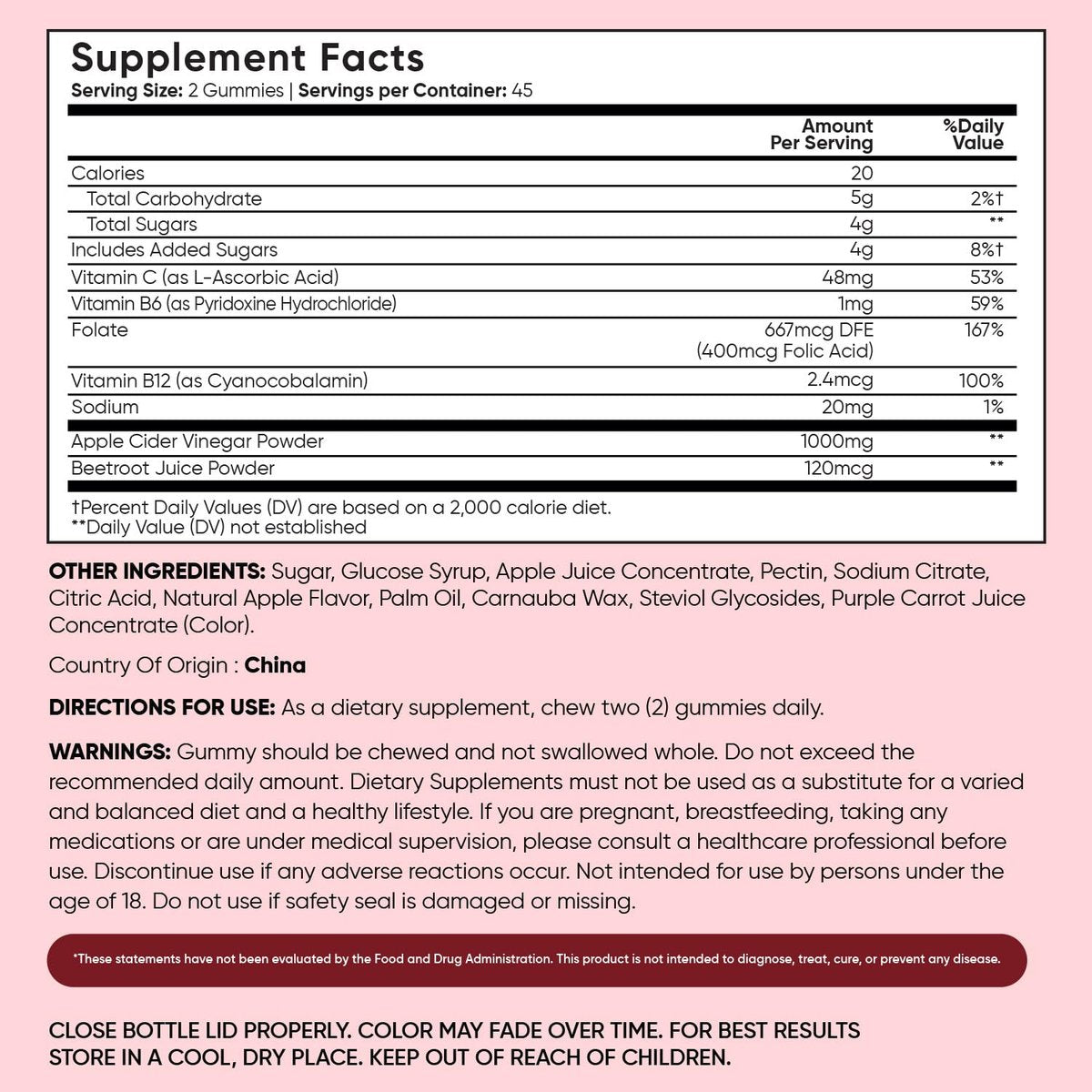 WeightWorld Apfelessig Gummies 1000mg mit der Mutter + Vitamin C, B12, B9, B6, Rote Bete | ACV Gummies für Verdauung, Stoffwechsel, Entgiftung & Reinigung | Vegane Apfelessig Gummies mit Mutter, 90 Stück