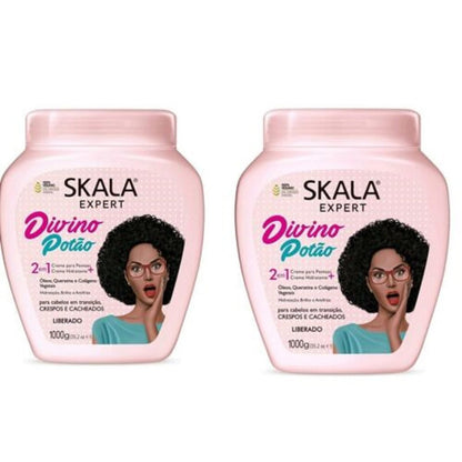 SKALA 2er-Pack Divino Potao Haarpflegecreme 32 oz – Feuchtigkeitsspendende Haarmaske für geschmeidiges Haar