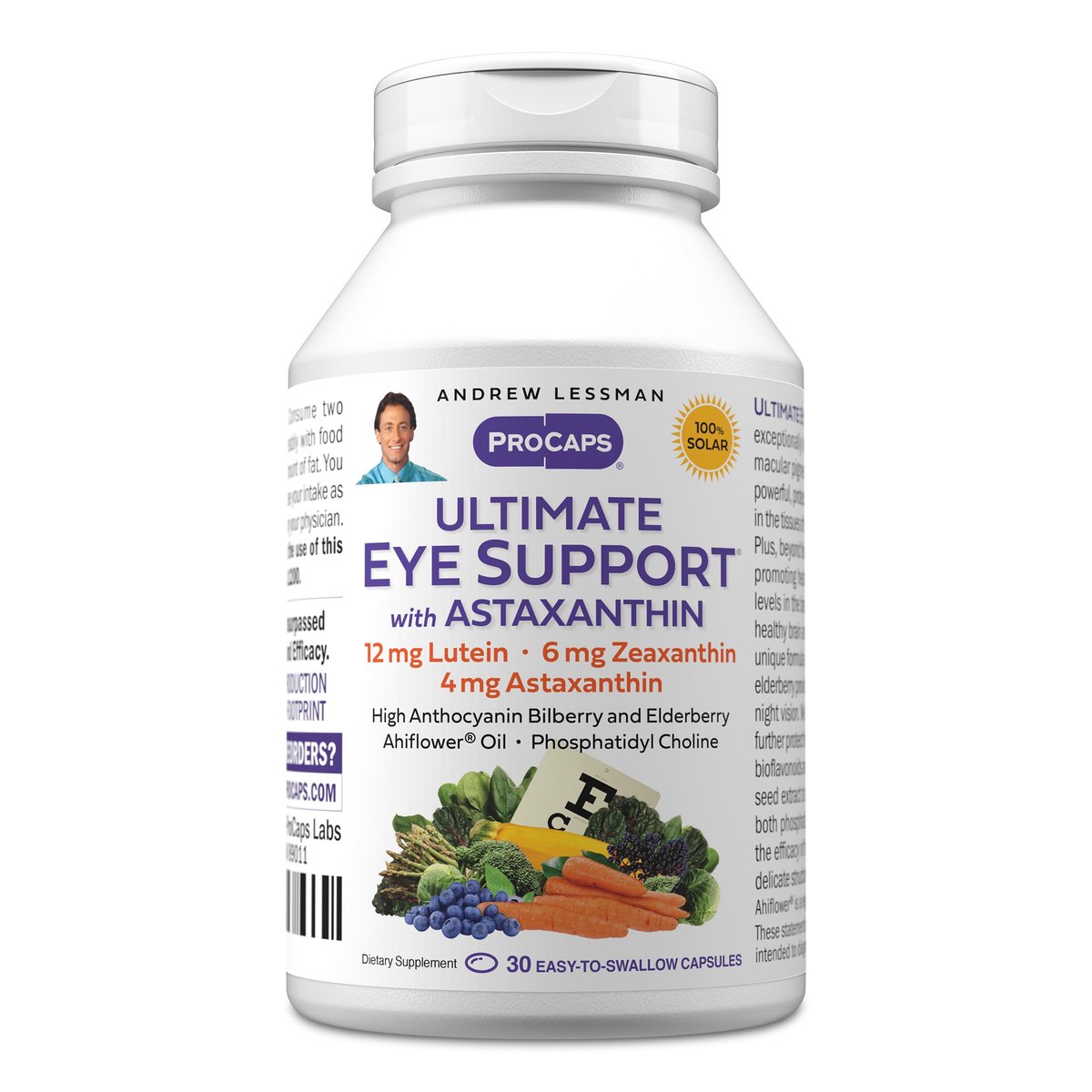 Andrew Lessman Ultimative Augenunterstützung mit Astaxanthin 30 Softgels - 12 mg Lutein, 6 mg Zeaxanthin, 4 mg Astaxanthin, Heidelbeere. Wichtige Nährstoffe zur Unterstützung der Augengesundheit, Förderung einer gesunden Sehkraft. Ohne Zusätze