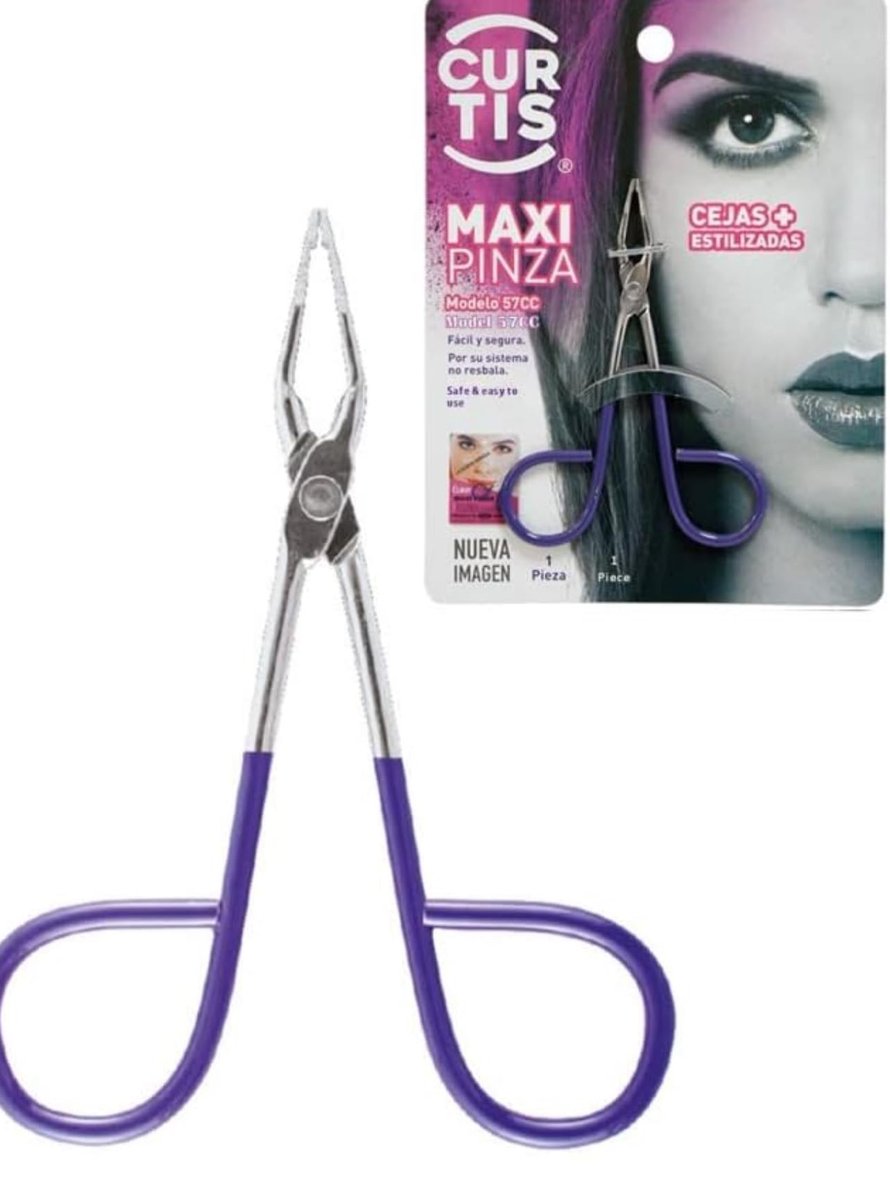 PROFESSIONAL Salon Pinzette mit Scherengriff – Präzise Augenbrauenpinzette für Damen & Herren, tragbares Beauty-Werkzeug für Gesichtshaare, eingewachsene Haare, Mitesser – Lila – Hergestellt in Mexiko (AKTUALISIERT)