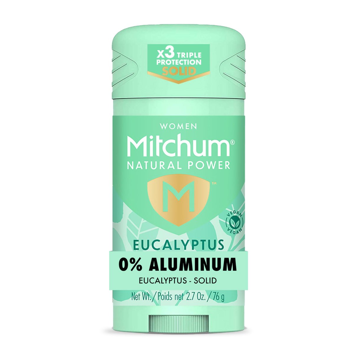 Mitchum Women’s Natural Power Deodorant Solid, Eukalyptus, 24-Stunden-Schutz, Vegan, 2,7 oz