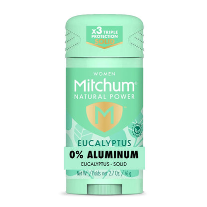 Mitchum Women’s Natural Power Deodorant Solid, Eukalyptus, 24-Stunden-Schutz, Vegan, 2,7 oz