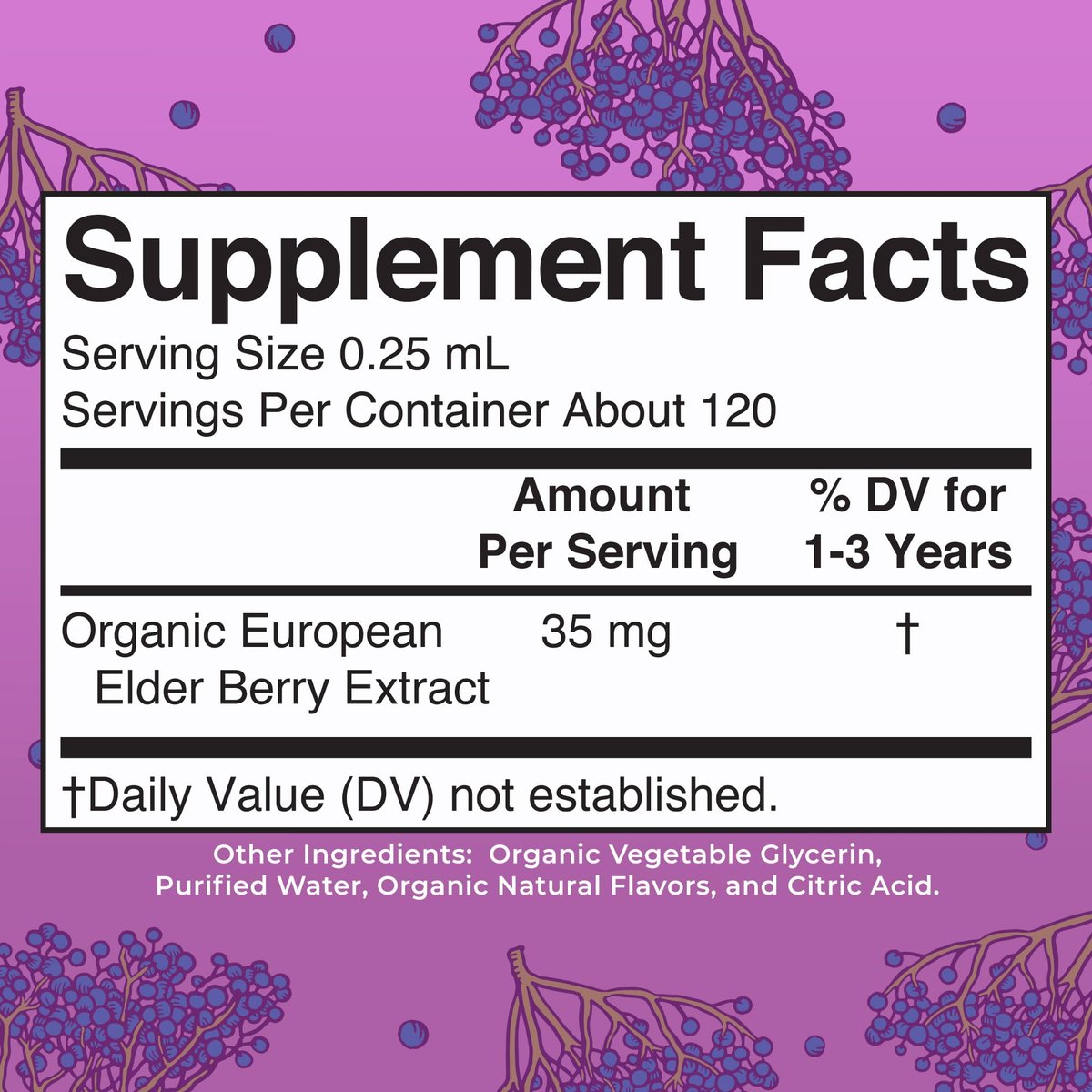 MARYRUTH'S Holunderbeeren-Sirup für Kleinkinder – USDA Bio-Holunder, zuckerfreies Immunsystem-Unterstützung für Kinder von 1-3 Jahren, Clean Label Project Verified®, vegan, non-GMO, glutenfrei, 30 ml