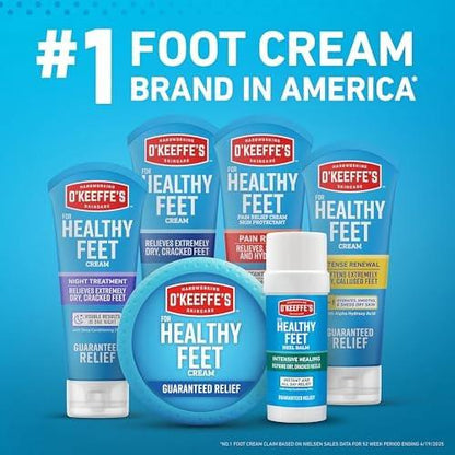 O'Keeffe's für gesunde Füße Fußcreme - 6,4 oz Glas (2er-Pack) - Garantierte Linderung für extrem rissige, trockene Füße, reparierende Hautpflege, steigert und erhält sofort den Feuchtigkeitsgehalt