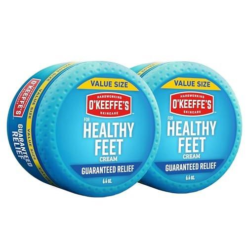 O'Keeffe's für gesunde Füße Fußcreme - 6,4 oz Glas (2er-Pack) - Garantierte Linderung für extrem rissige, trockene Füße, reparierende Hautpflege, steigert und erhält sofort den Feuchtigkeitsgehalt