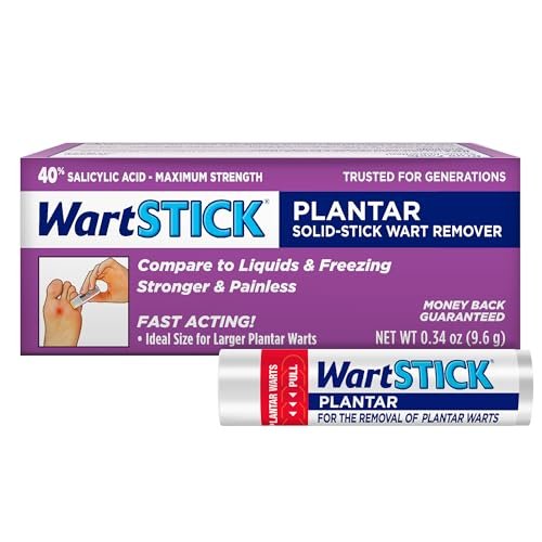 WartStick Plantar Maximalstärke Warzenentferner mit Salicylsäure, Stift für Plantarwarzen, 0,34 Unzen