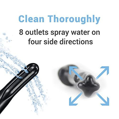 TopQuaFocus 10oz Silikon Einlaufbirne für Männer und Frauen – Darmreinigung, weicher Anal- und Vaginal-Dusche-Aufsatz, 4,8 Zoll (Rot)