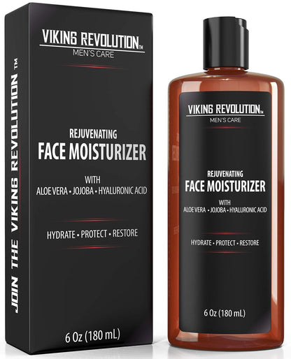 Viking Revolution – Natürliche Feuchtigkeitscreme für Männer, Anti-Falten & Anti-Aging Gesichtscreme, 177 ml