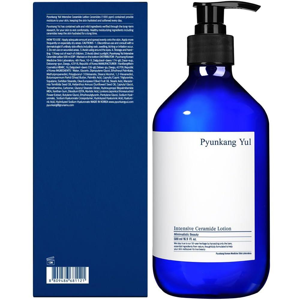 Pyunkang Yul PKY Intensive Ceramide Body Lotion, nicht fettend, minimale Inhaltsstoffe, reizfrei, koreanische Hautpflege, 500 ml