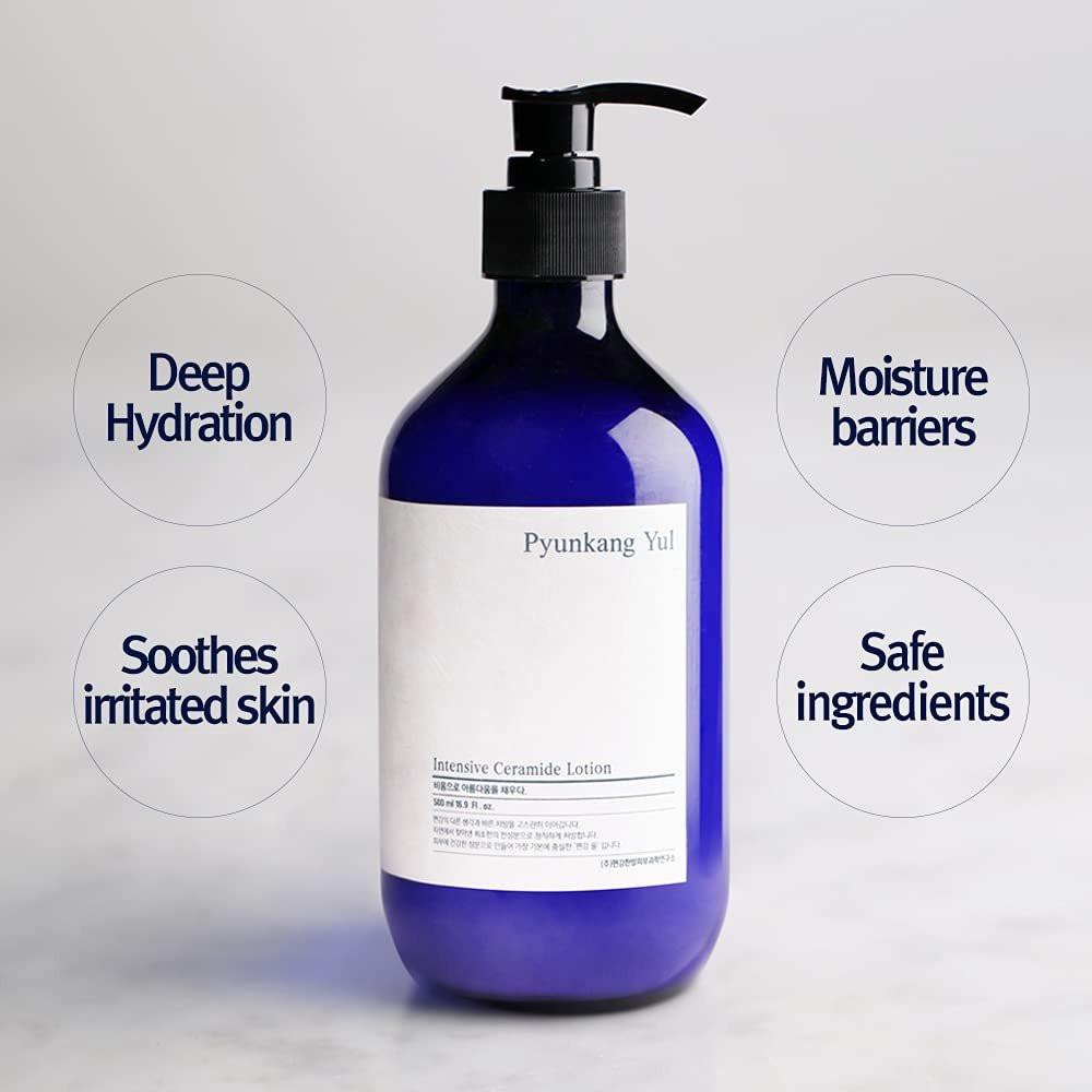 Pyunkang Yul PKY Intensive Ceramide Body Lotion, nicht fettend, minimale Inhaltsstoffe, reizfrei, koreanische Hautpflege, 500 ml