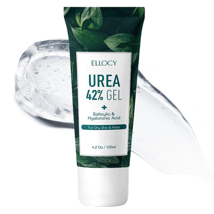 Ellocy 42% Urea Gel mit Salicylsäure und Hyaluronsäure – Fußpflege für rissige Fersen, Hornhautentferner für Ellbogen, Füße und Hände, 120 ml