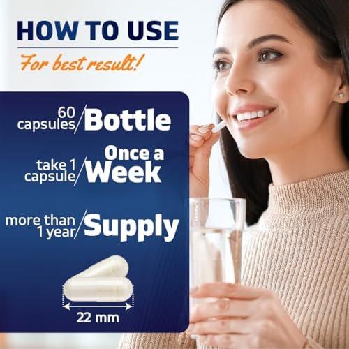 Vitamatic Vitamin D3 50.000 IE (als Cholecalciferol), einmal wöchentlich, 1250 mcg, 60 vegane Kapseln, 1-Jahres-Vorrat, fortschrittliche Formel bei Vitamin-D-Mangel (60 Kapseln)