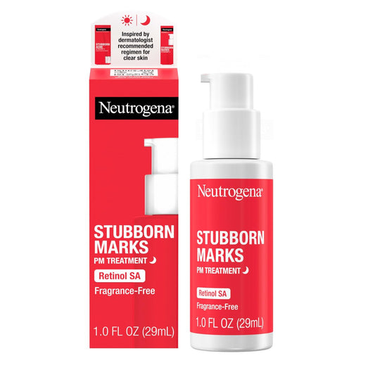 Neutrogena Retinol SA, Stubborn Marks PM Treatment – Gesichtsbehandlung gegen Pickelmale und ungleichmäßigen Hautton, 1,0 Fl Oz