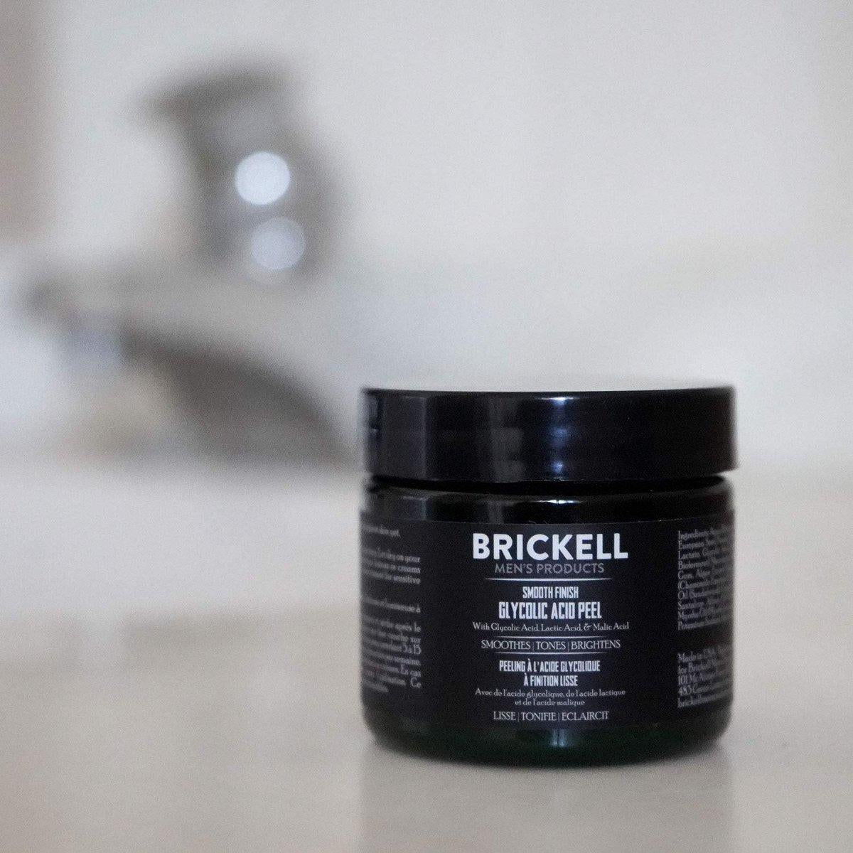 Brickell Men's Smooth Finish Glykol-Peeling für Männer – Natürliches & Bio Anti-Aging Peeling gegen Falten, 59 ml