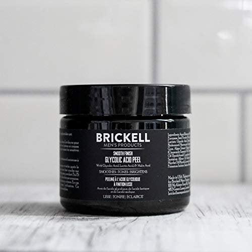 Brickell Men's Smooth Finish Glykol-Peeling für Männer – Natürliches & Bio Anti-Aging Peeling gegen Falten, 59 ml