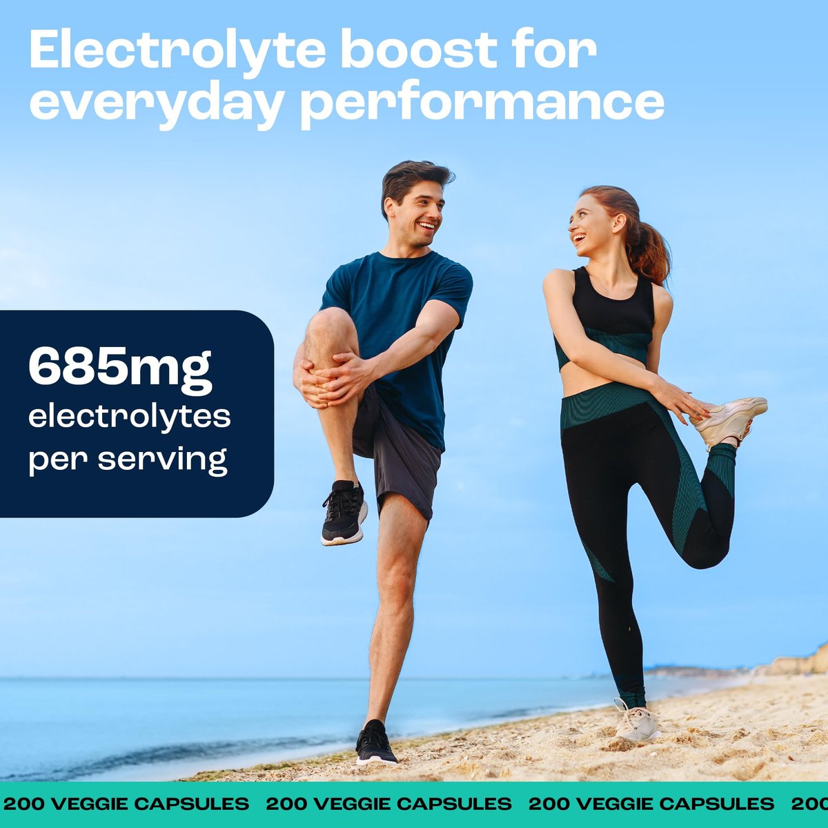 KEY NUTRIENTS Elektrolyt-Tabletten, 200 Kapseln, Salz gegen Dehydration, Fasten-Elektrolyte – Salzpillen mit Elektrolyten, ohne Zucker, glutenfreie Hydratationstabletten, hergestellt in den USA